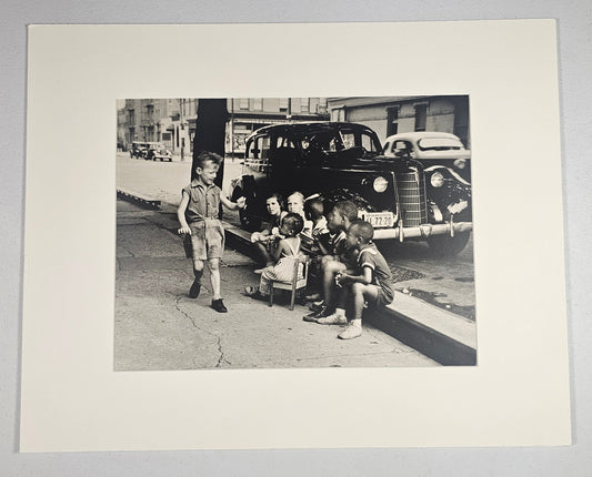 Joe Schwartz, The Little Story, Vintage 1930's, 13 1/2 x 10 3/4, Matted, 18x 13 7/8, Signed.