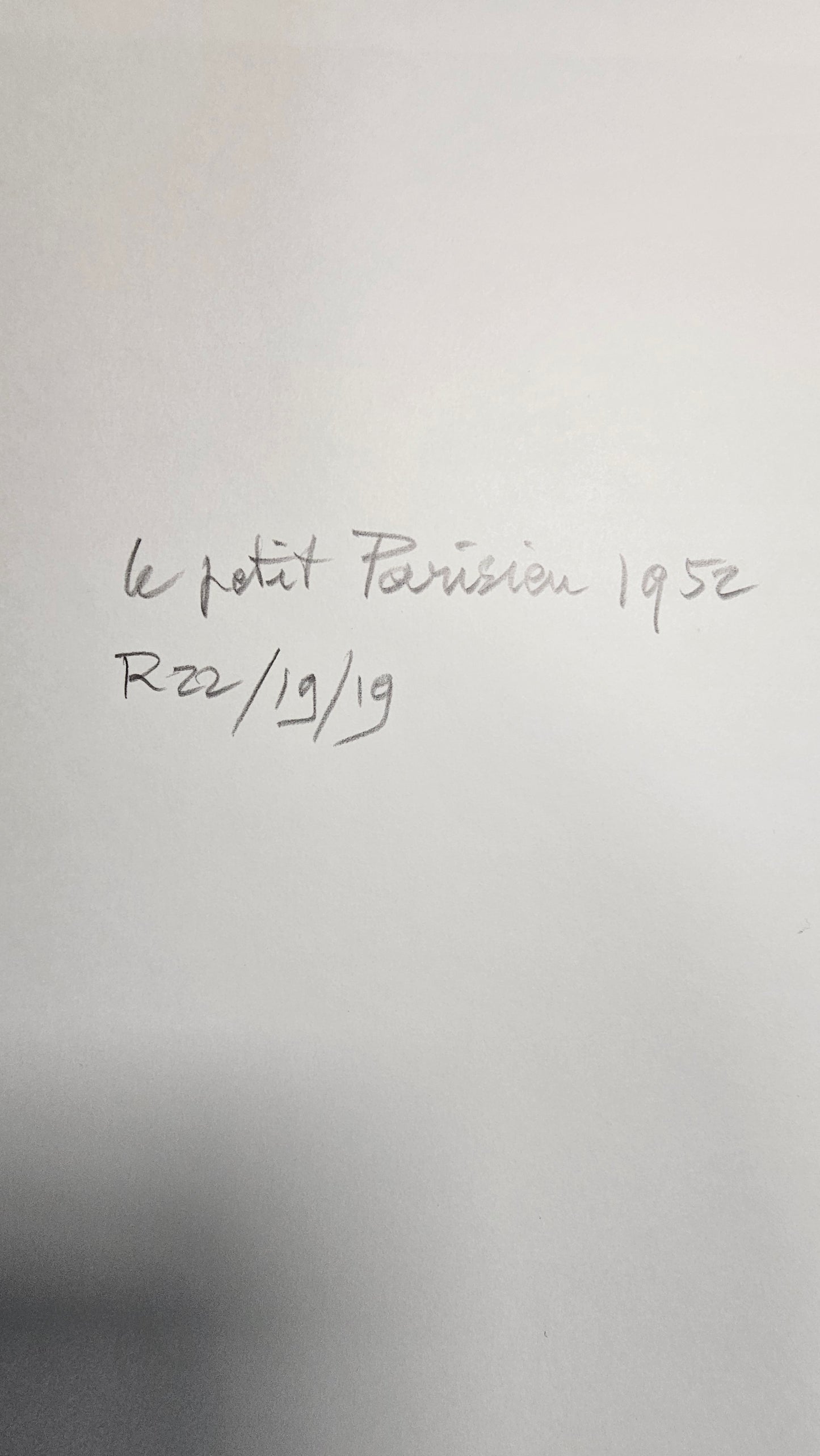 Willy Ronis, Le Petit Parisien, 1952, Gelatin Silver Print, 12 x 15 3/4, Signed, Stamped and Provenanced